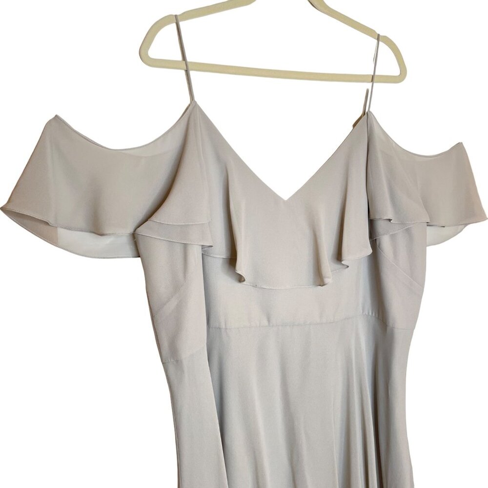 Jenny Yoo Mila Convertible Ruffle Maxi Dress, L - Picture 5 of 12